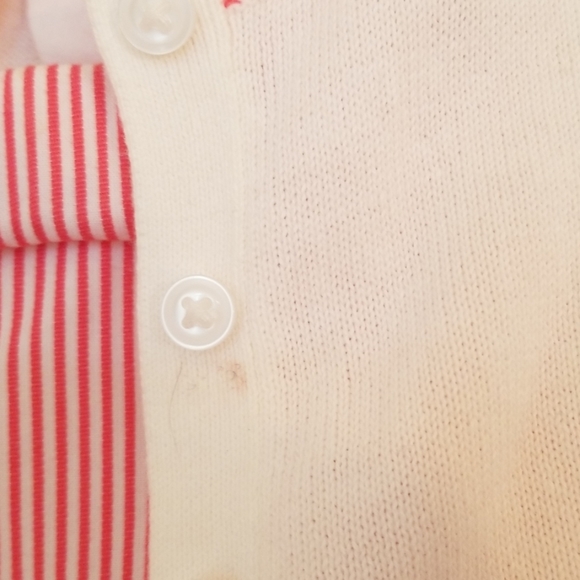 Janie and Jack red striped bow dress with sweater - Picture 3 of 8